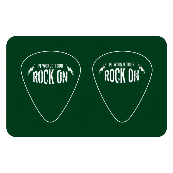 Guitar Pick Card with 2 Picks... from ASI 75629 PSI Plastic Graphics / PSI
