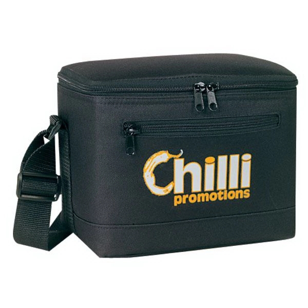Deluxe 6-pack cooler with insulated, heat sealed main compartment, open mesh... from ASI 46420 Continental Mkting Svc Inc / CMBags