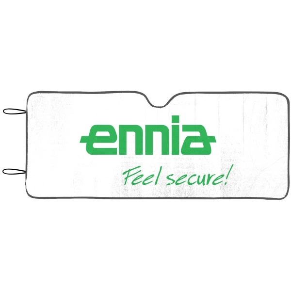 Reflective accordion fold sun shade with hi tech insulated material. Bright... from ASI 37586 Auto-Sun-shade/Intertek