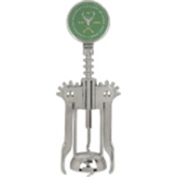 2.375" x 6.875" x 1.375" metal corkscrew and wine opener.... from ASI 92531 Unique Custom Products / UCP