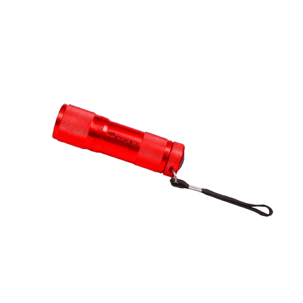 Metal flashlight with nine bright white LED bulbs and a 3"... from ASI 90859 Tempo Industries Inc / Tempoline