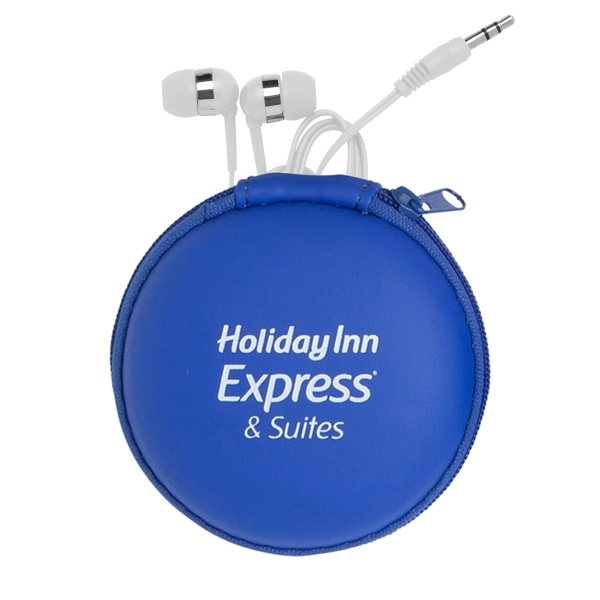 3 1/4" x 1" round EVA case with white earphones included.... from ASI 90859 Tempo Industries Inc / Tempoline