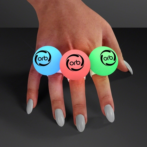 Blank or imprinted. LED Deco Ball Ring with Lights.... from ASI 34194 ALightPromos / Alight Promotional Products