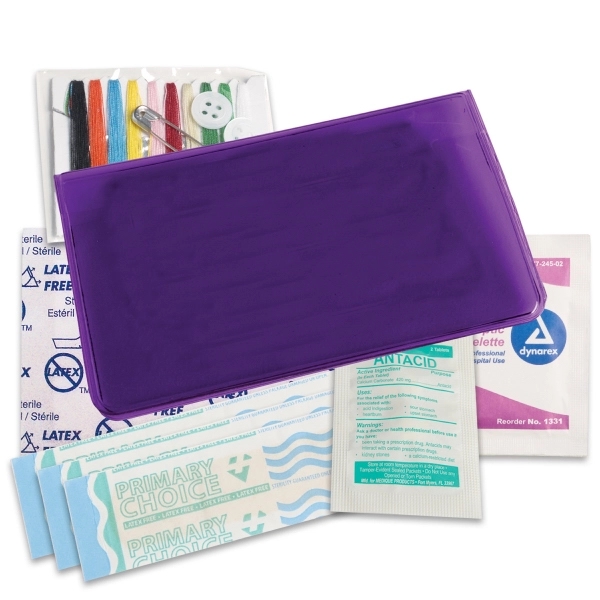 Sewing and first aid kit combined provides bandages, antiseptic, antacid, ibuprofen... from ASI 52840 Evans Manufacturing