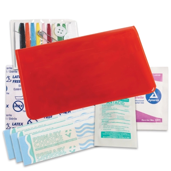 Sewing and first aid kit combined provides bandages, antiseptic, antacid, ibuprofen... from ASI 52840 Evans Manufacturing