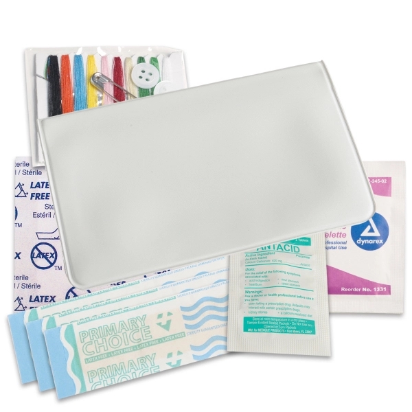 Sewing and first aid kit combined provides bandages, antiseptic, antacid, ibuprofen... from ASI 52840 Evans Manufacturing