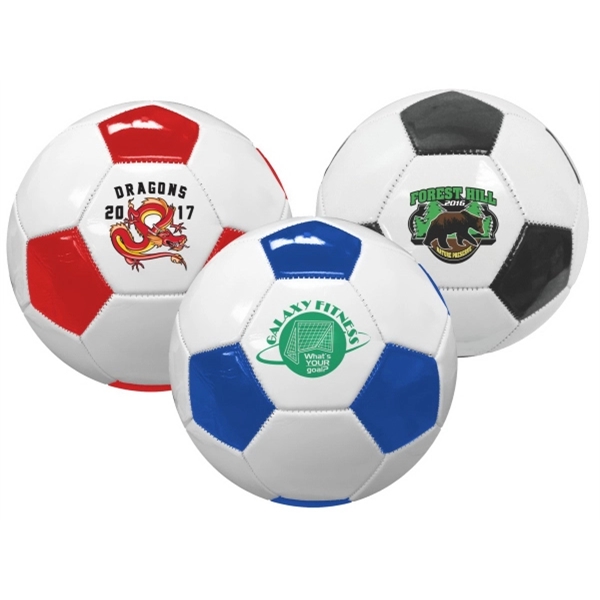 27" full size synthetic leather soccer ball with customization (size 5).... from ASI 55675 Galaxy Balloons Inc / Galactic Fun Time Line
