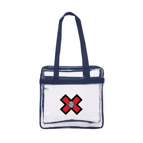 Transparent clear NFL stadium tote Bag clears security and is approved... from ASI 40544 Binaco