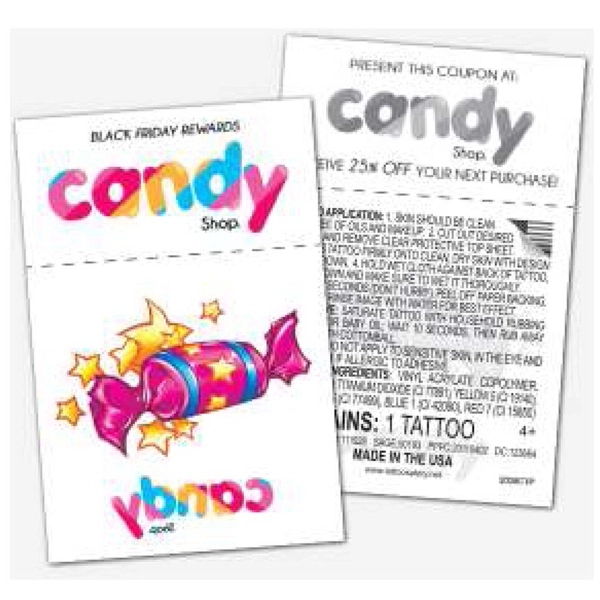 Small and shareable temp tattoo with 1" tear-off header + free... from ASI 43530 California Tattoos