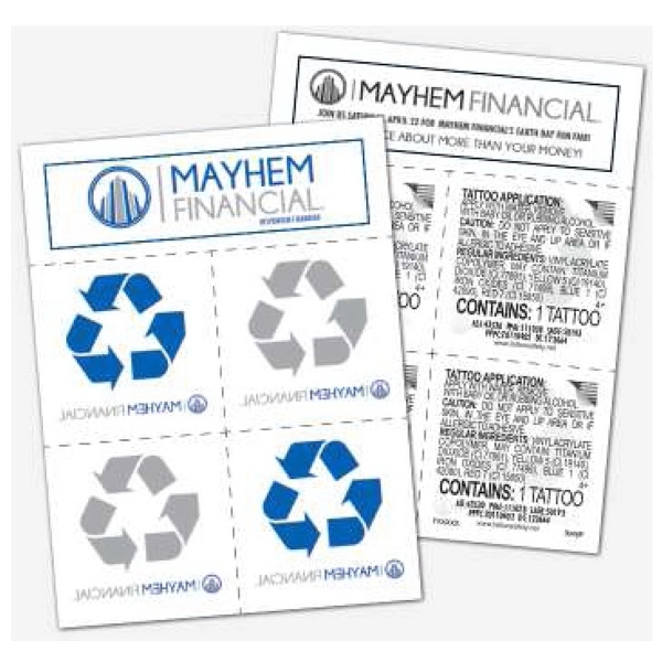 Tear, share & wear! 3"x4" sheets with 4 tattoos + perforated... from ASI 43530 California Tattoos