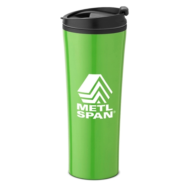 16 oz. double wall insulated tumbler with snap-top lid.... from ASI 88060 Snugz/USA Inc / Sweda®