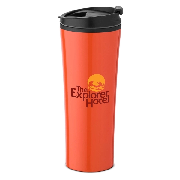 16 oz. double wall insulated tumbler with snap-top lid.... from ASI 88060 Snugz/USA Inc / Sweda®