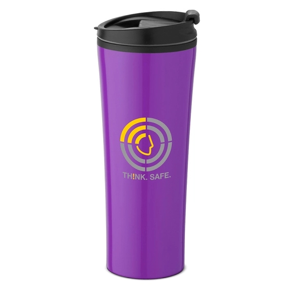 16 oz. double wall insulated tumbler with snap-top lid.... from ASI 88060 Snugz/USA Inc / Sweda®
