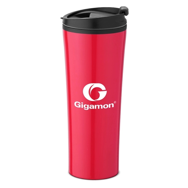 16 oz. double wall insulated tumbler with snap-top lid.... from ASI 88060 Snugz/USA Inc / Sweda®