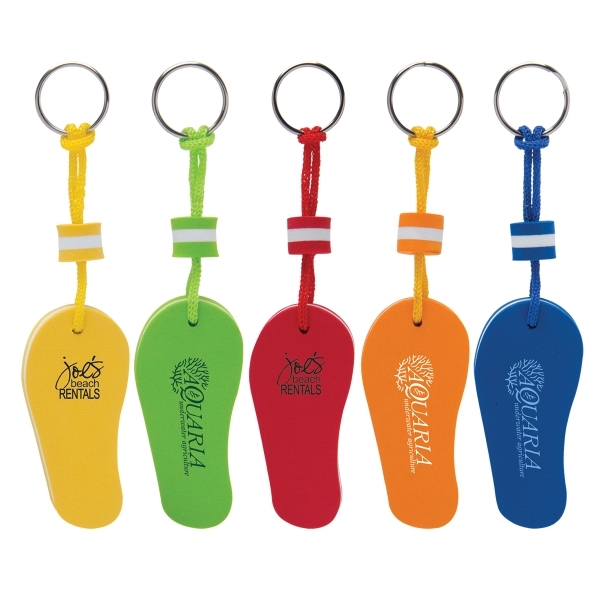 EVA foam floating key tag with flip-flop design; available in varied... from ASI 62190 Illini