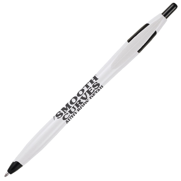 Retractable ballpoint pen with retractable design and accenting trim.... from ASI 86850 Shepenco/Shelbyville Pencil Co, Inc / SHEPENCO® Shelbyville Pencil Company