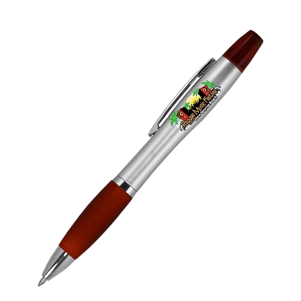 2-in-1 writing instrument that features a black ink pen and highlighter.... from ASI 62660 Innovation Line