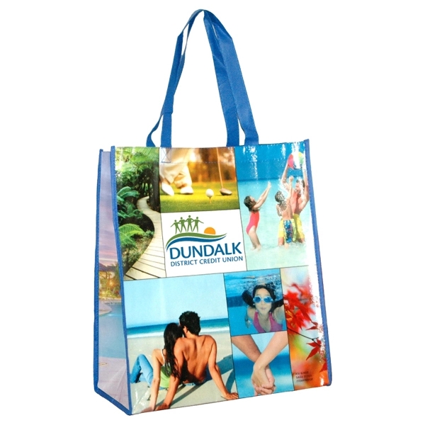 Non-woven laminated tote bag with 20" long handles.... from ASI 62660 Innovation Line