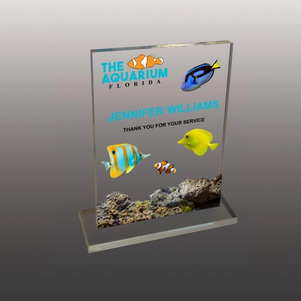 UV full digital color acrylic award with a 3/8" acrylic base.... from ASI 72521 Morris Magnets