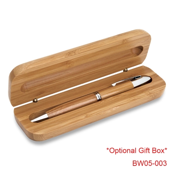 This Eco-Friendly twist action wood pen is made out lightweight bamboo... from ASI 40544 Binaco