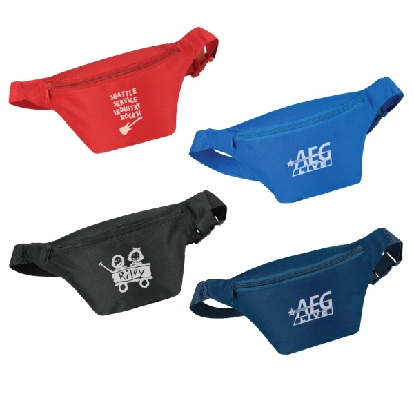 600 denier polyester fanny waist pack with one zippered compartment, adjustable... from ASI 57655 STOPNGO Line