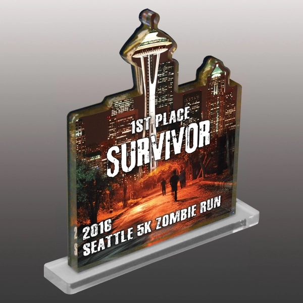 Acrylic award with full digital color customization and a 3/8" acrylic... from ASI 72521 Morris Magnets