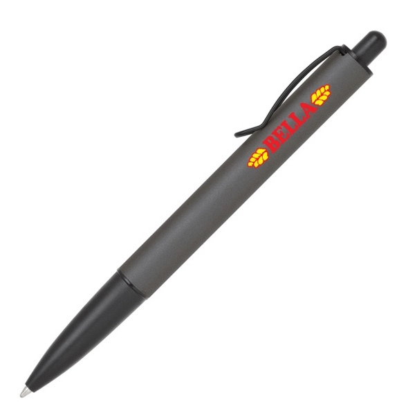 Brass click action ballpoint pen with matte metallic colored barrel and... from ASI 40544 Binaco / Binaline