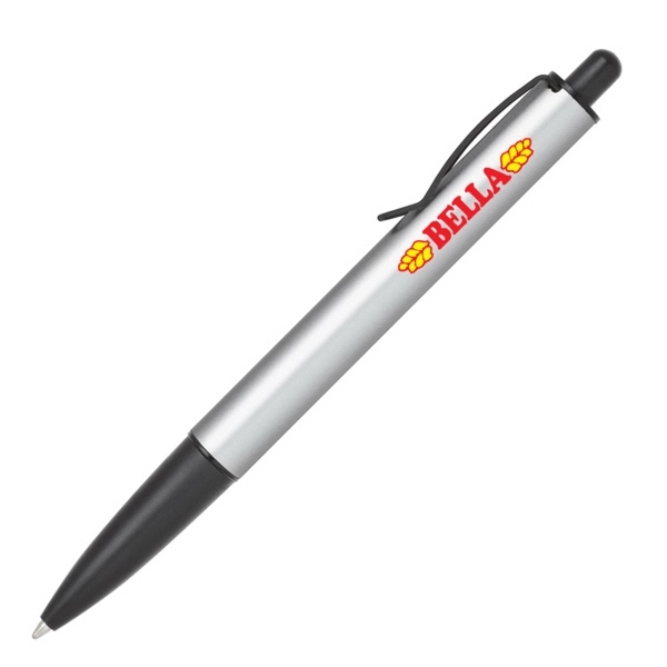 Brass click action ballpoint pen with matte metallic colored barrel and... from ASI 40544 Binaco / Binaline