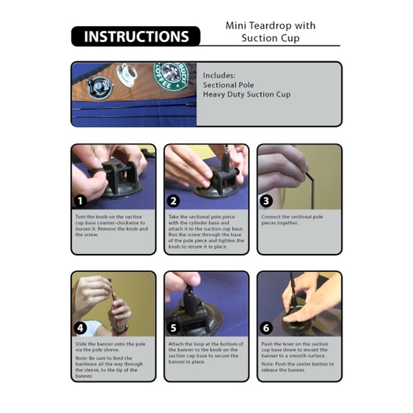 Mini Teardrop Banner with Premium Suction Cup... from ASI 80228 Quinn