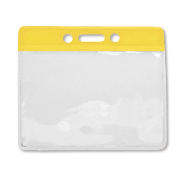 Color-coded vinyl badge holders help you to quickly identify employees or... from ASI 79898 Promovision / PROMOVISION