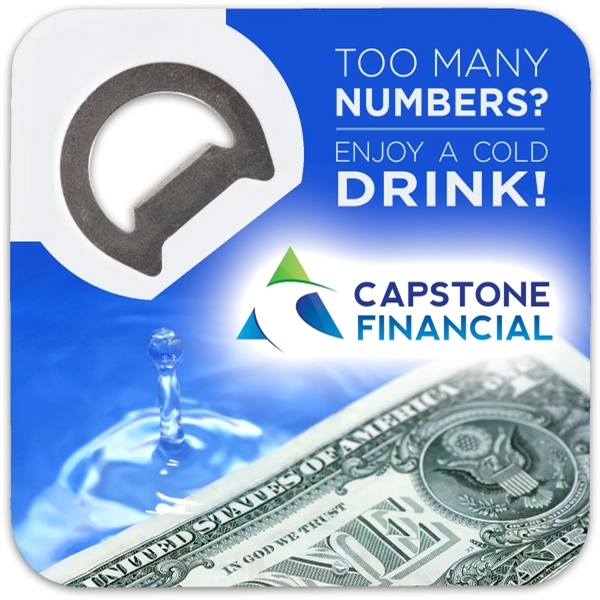 3 1/4" x 3 1/4" coaster that's magnetic and features a... from ASI 61966 HPG / Beacon Promotions