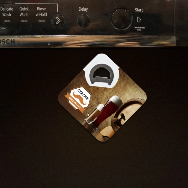 3 1/4" x 3 1/4" coaster that's magnetic and features a... from ASI 61966 HPG / Beacon Promotions