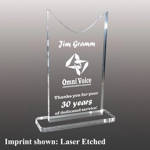 3/8" thick acrylic award with clear base and customization.... from ASI 72521 Morris Magnets