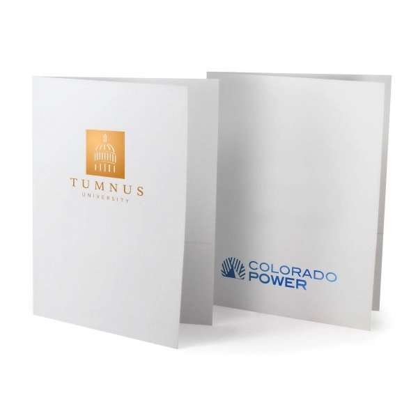 Budget Priced 9" x 12" Presentation Folders, 12 pt. White Coated... from ASI 95280 Warwick Publishing Co / Warwick Folders Made Easy