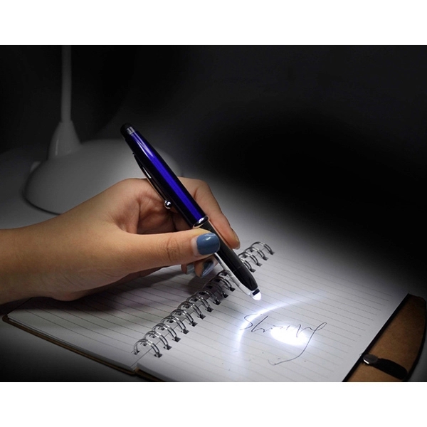 Aluminum pen with a 3-in-1 design lets you write, light and... from ASI 74741 NVS Promo Designs, Inc. / NVS Promo