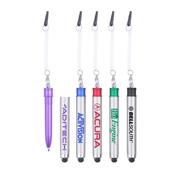 Attachable stylus opens to reveal a pen... from ASI 74741 NVS Promo Designs, Inc. / NVS Promo