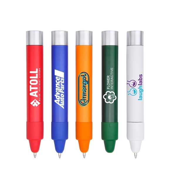 Fat-body stylus pen with oversized tip and retractable pen.... from ASI 74741 NVS Promo Designs, Inc. / NVS Promo