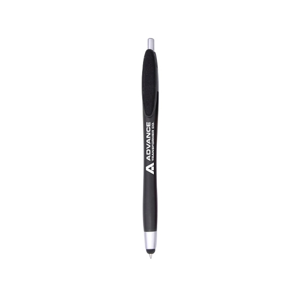 Contour shaped plastic pen with retractable ballpoint... from ASI 74741 NVS Promo Designs, Inc. / NVS Promo