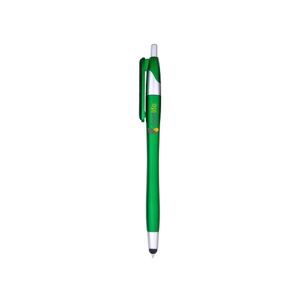 Contour shaped plastic pen with retractable ballpoint... from ASI 74741 NVS Promo Designs, Inc. / NVS Promo