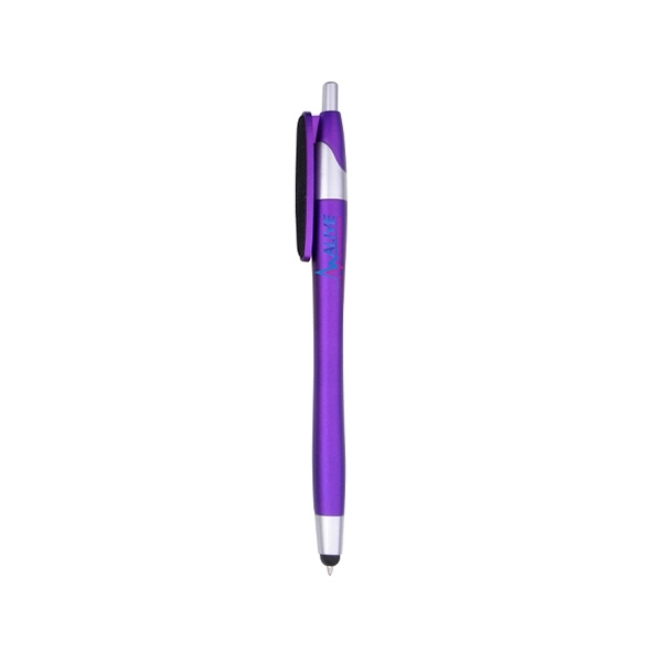 Contour shaped plastic pen with retractable ballpoint... from ASI 74741 NVS Promo Designs, Inc. / NVS Promo