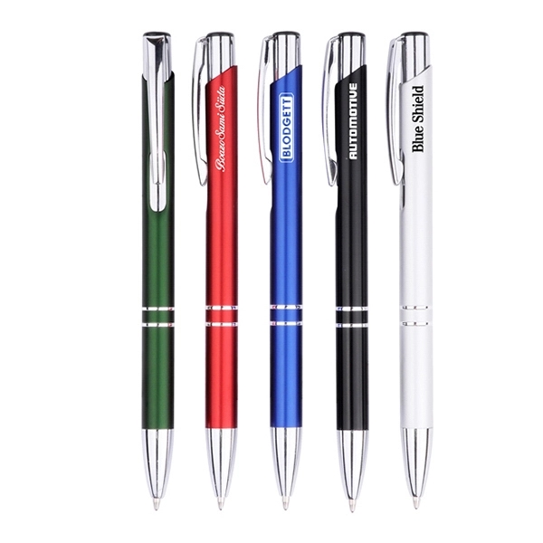 Refillable ballpoint with chrome clip... from ASI 74741 NVS Promo Designs, Inc. / NVS Promo