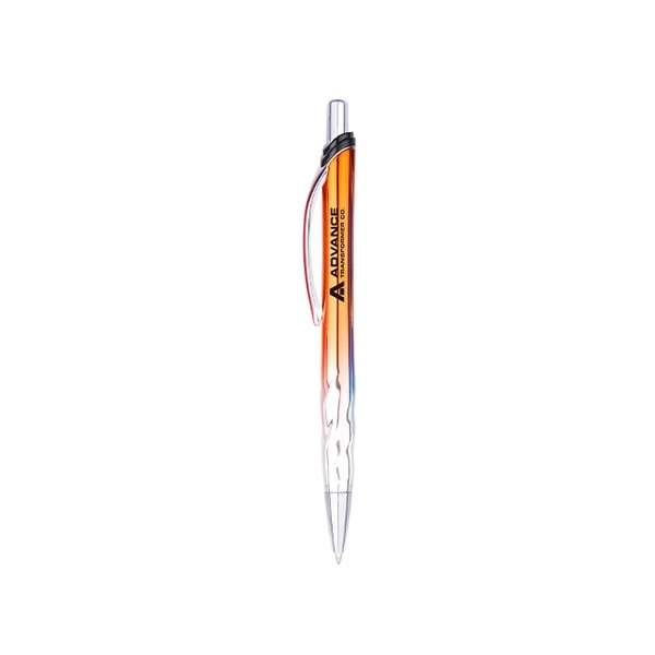 Two-toned retractable pen with contoured grip... from ASI 74741 NVS Promo Designs, Inc. / NVS Promo