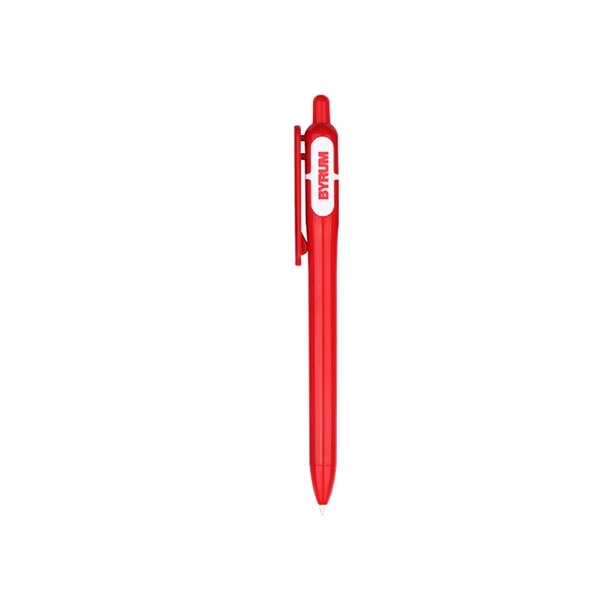 Colored ballpoint with white window bubble to accent your logo... from ASI 74741 NVS Promo Designs, Inc. / NVS Promo