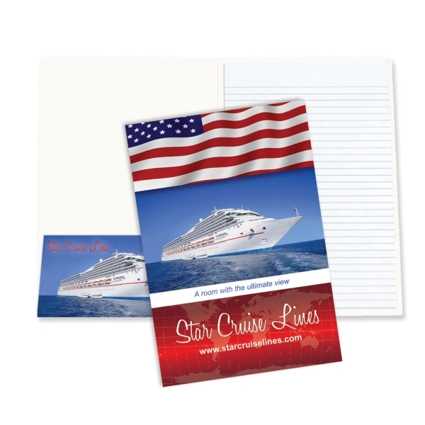 6 1/2" x 9 1/2" Full Color Digital Print Padfolio with... from ASI 95280 Warwick Publishing Co / Warwick