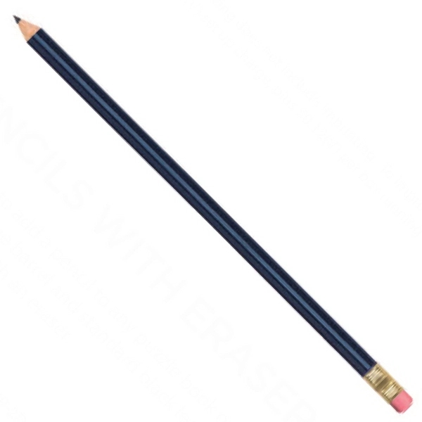 Full size (Approx. 7"), blue barrel pencil with standard black lead.... from ASI 45815 Coloring Book Solutions