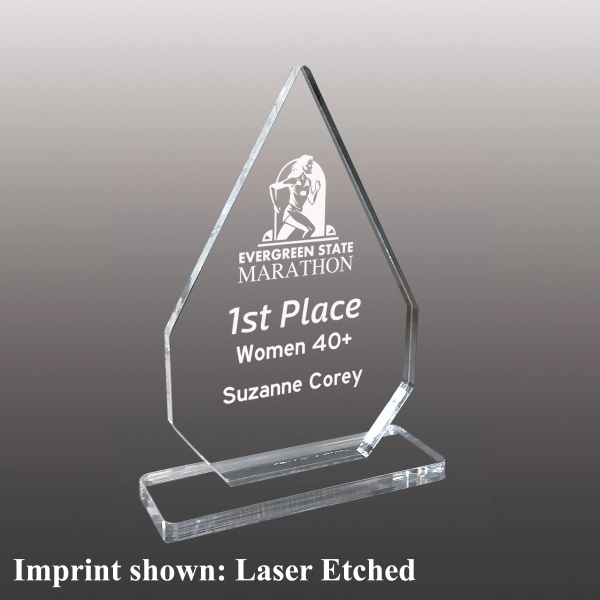 Flame shaped acrylic award with customization.... from ASI 72521 Morris Magnets