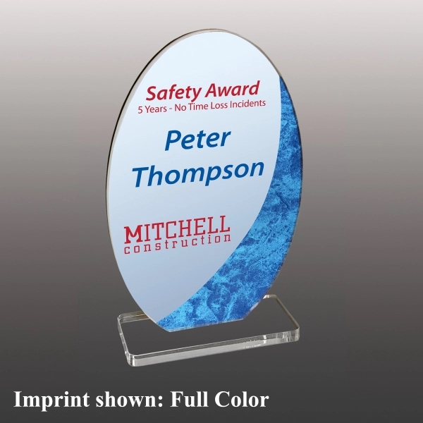 3/8" thick acrylic award with clear base and customization.... from ASI 72521 Morris Magnets