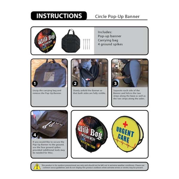 39.37" Circle Pop-Up Banner... from ASI 80228 Quinn
