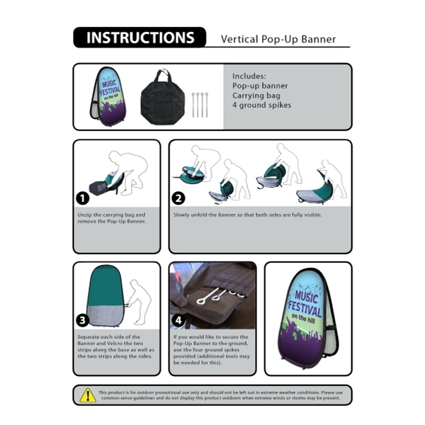 39.37" x 66.9" Vertical Pop-Up Banner... from ASI 80228 Quinn