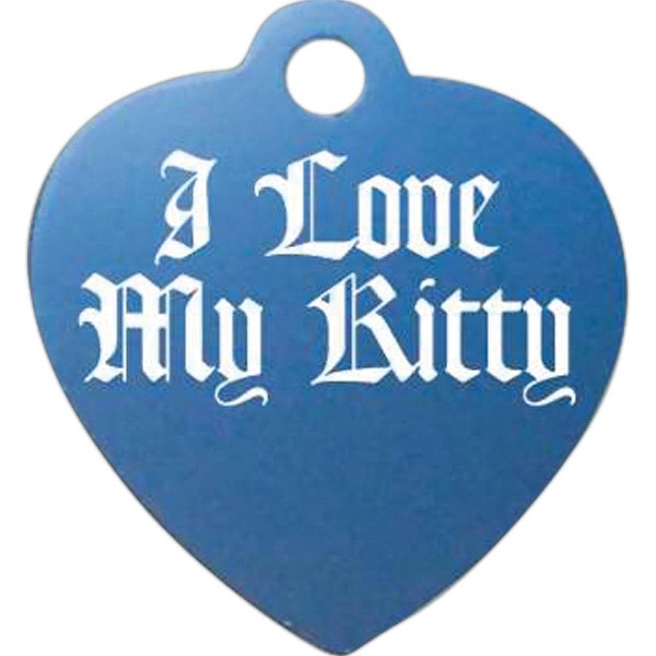 Anodized aluminum Heart shaped pet tag / ID tag.... from ASI 69240 MasterCast LTD / Amcraft